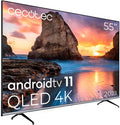 T¨¦l¨¦viseur Cecotec VQU10055, 4K UHD, HDR10, Android 11, mod¨¨le 2023, QLED, Dolby Vision, Dolby Atmos, Android TV, Frameles Design, MEMC