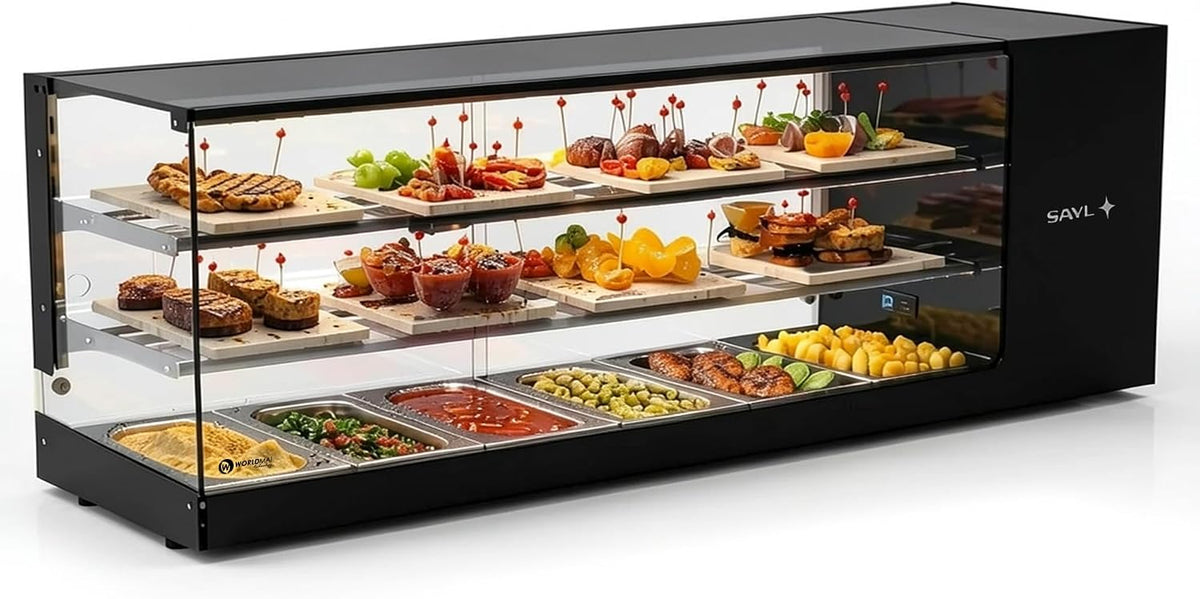 Armoire, 132 ¡Á 38 cm, ¨¦clairage LED, pour Bar et Restaurant., MBH - MAQUINARIA BAR HOSTELER¨ªA, 3 Niveaux, 3 ¡Á 40 mm, 2 ¨¦tag¨¨res, r¨¦glable