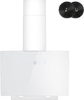 FIREGAS Hotte aspirante, 60 cm, ¨¦clairage LED, verre, 35 dB, 595 mm, 60cm, 524 m3/h, 1.5W, filtre ¨¤ charbon
