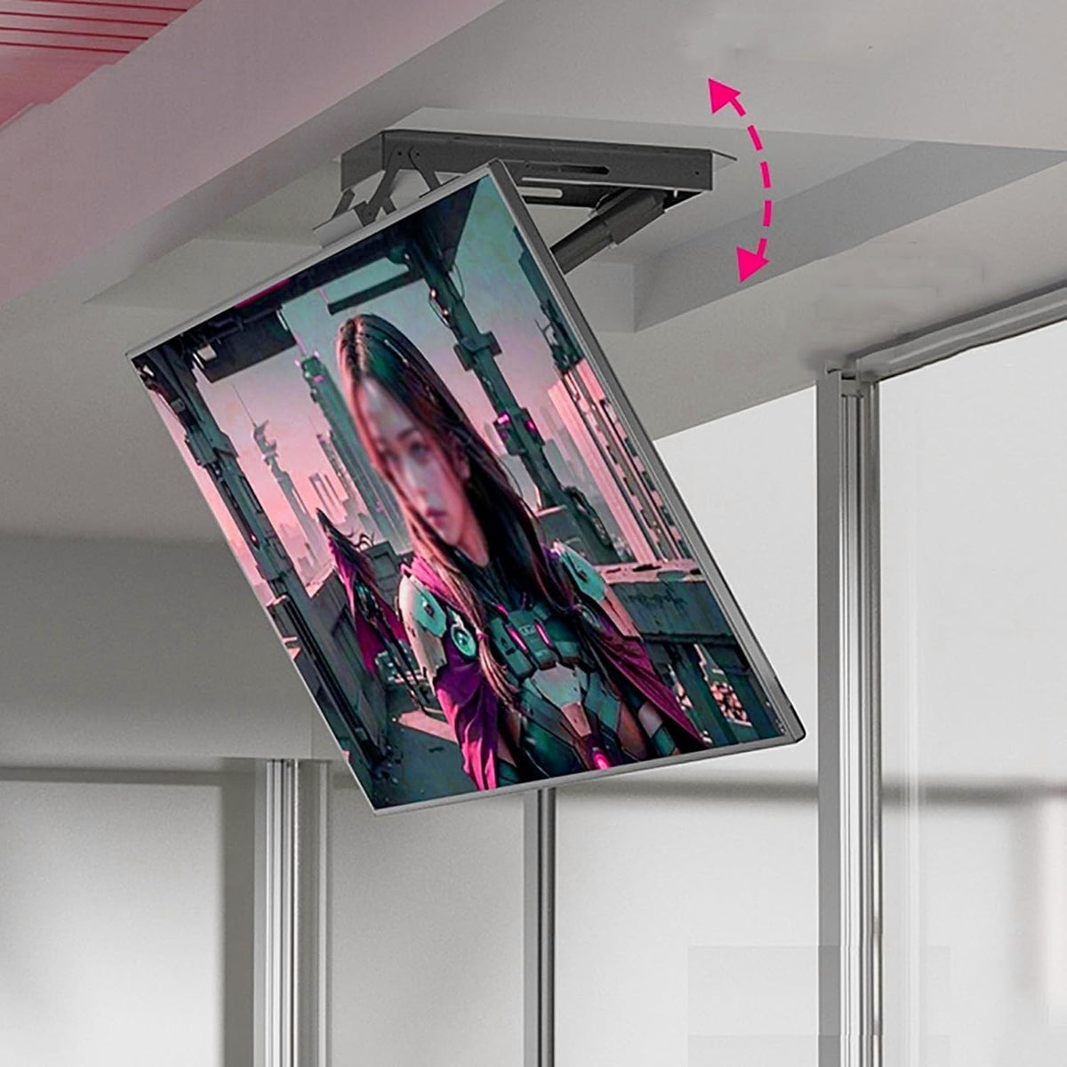 QUSYZD Support TV mural, t¨¦l¨¦commande, 75 pouces, 600 ¡Á 600 mm, 90 pouces, 10, 8 cm, 72, 5 cm, 50-75 pouces TV, avec t¨¦l¨¦commande, 50-75 pouces