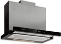 KLARSTEIN 640m3 Hotte aspirante, 67 dB, ¨¦clairage LED, verre, 3 vitesses, 3 niveaux, 60cm, 640 m3/h, r¨¦glable, Noir, minuterie, commande tactile