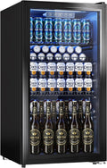 R¨¦frig¨¦rateur ¨¤ boissons, ¨¦clairage LED, Nanori, r¨¦glable, pose libre, porte vitr¨¦e