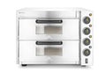 HENDI Four ¨¤ pizza, 39 cm, 230V, 3000W, 435mm, 350¡ãC, 2 chambres, 50/350 ?C, Argent