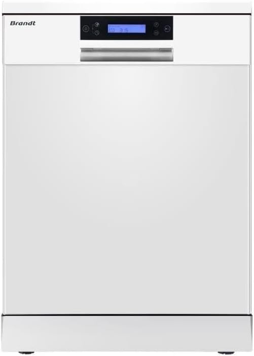 BRANDT LVC144IW L60cm Lave-vaisselle, moteur Inverter, 44dB, 14 couverts, 230V, 8 programmes, Blanc, pose libre, Induction