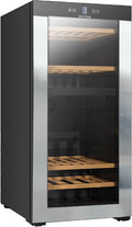 Cave ¨¤ vin, 4 clayettes bois, GIONA, CVG66CF, 66 bouteilles, double zone, froid ventil¨¦, classe G