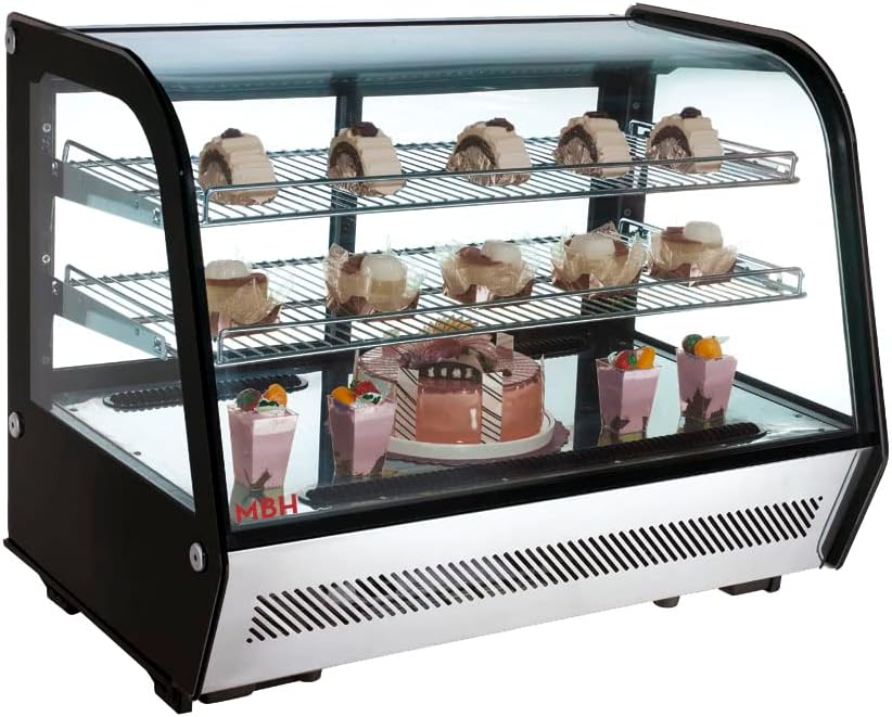 R¨¦frig¨¦rateur MBH - MAQUINARIA BAR HOSTELER¨ªA, ¨¦clairage LED, 3 niveaux, 700 ¡Á 452 ¡Á 654 mm, 160 W, 0 ¡ãC, 12 ¡ãC, 2 ¨¦tag¨¨res, r¨¦glable, restaurant