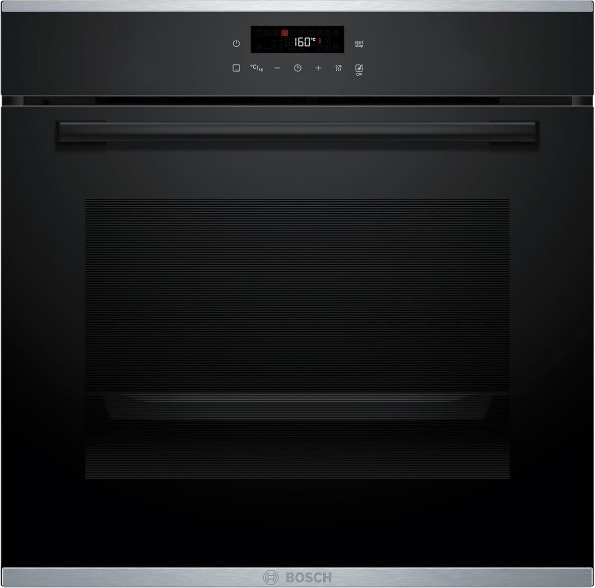 Bosch Four encastrable, ¨¦clairage LED, 60 ¡Á 60 cm, 595 ¡Á 594 ¡Á 548 mm, 7 modes, HBA272BB3, 10 programmes, commande tactile, pyrolyse